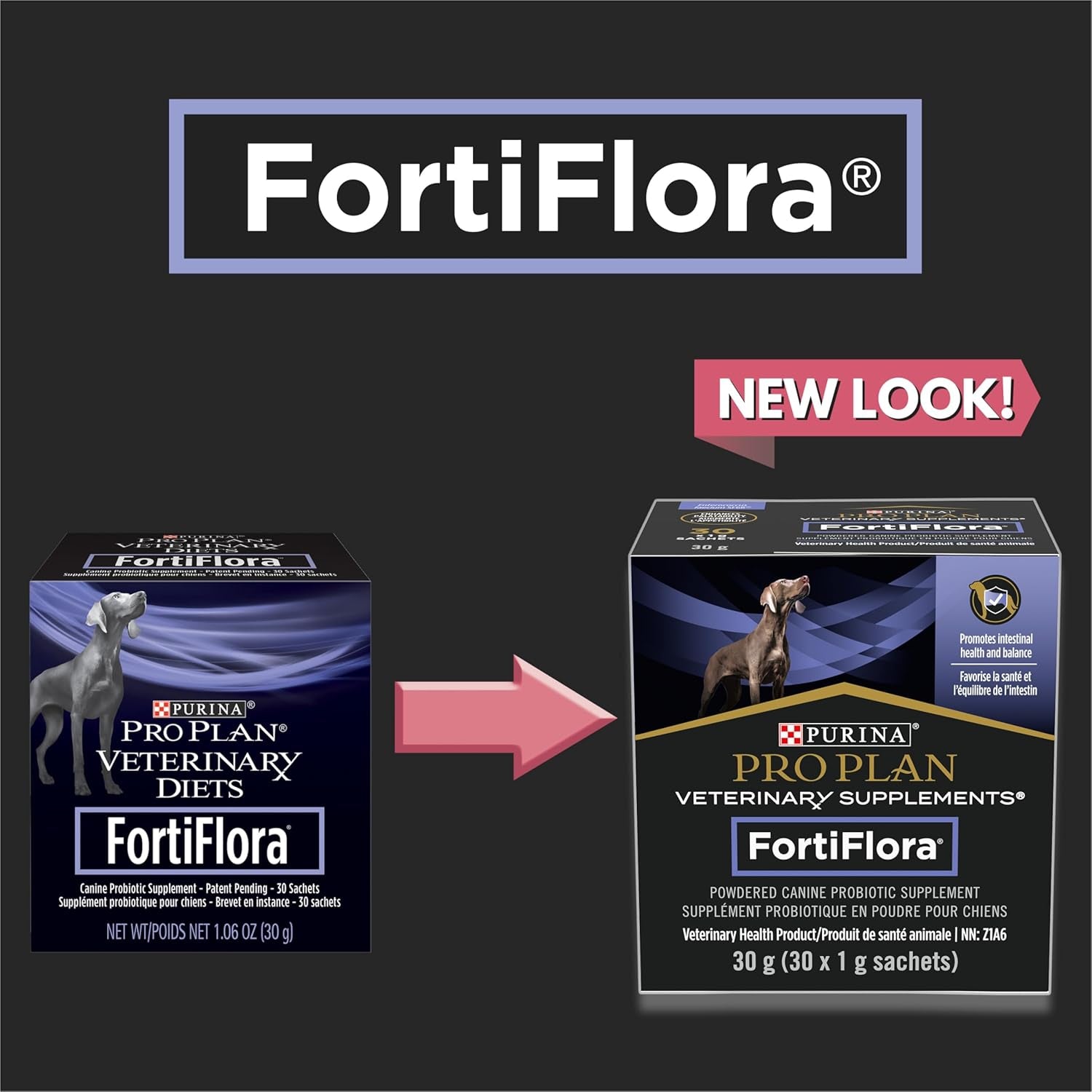 Purina Pro Plan Veterinary Supplements Fortiflora Powdered Dog Probiotics - 30 G Sachets (Pack of 30)